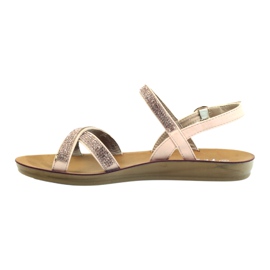 American Club Sandalia con circonita americana 170430 rosa 2