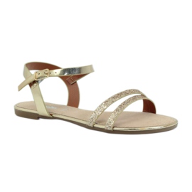 Sandalias American Club 052 glitter dorado 1