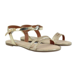 Sandalias American Club 052 glitter dorado 3