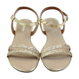 Sandalias American Club 052 glitter dorado 4