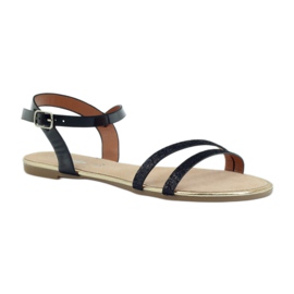 American Club Sandalias negras American 052 glitter negro 1