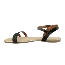 American Club Sandalias negras American 052 glitter negro 2