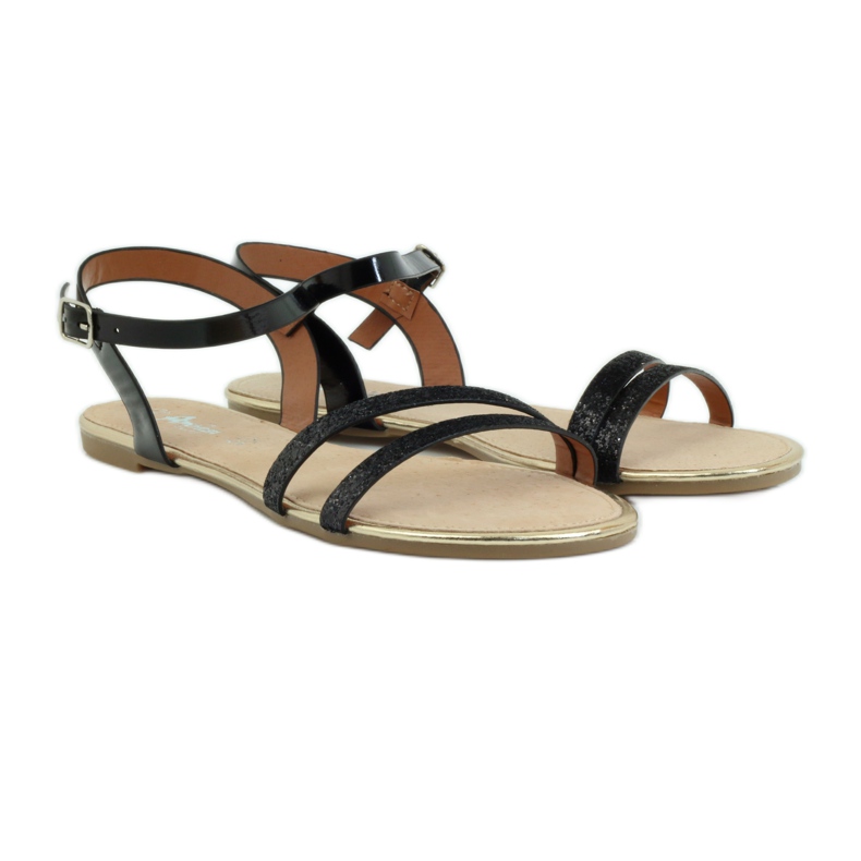 American Club Sandalias negras American 052 glitter negro 3