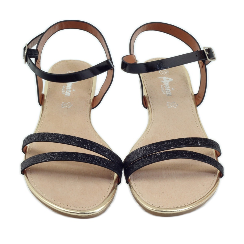American Club Sandalias negras American 052 glitter negro 4