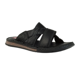 American Club Pantuflas hombre EVA ligera fondo americano negro 1