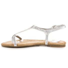 Evento Sandalias planas elegantes gris 2