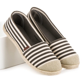 McKey Alpargatas canalé marrón multicolor 1