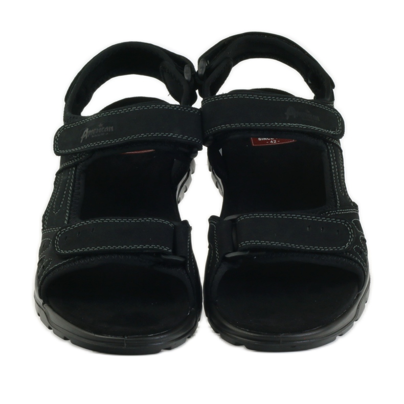 American Club Sandalias deportivas hombre piel americana negro 4