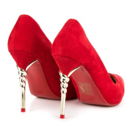 Tacones de ante rojo 3