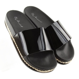 Pantuflas negras de mujer negras N-29 negras negro 1