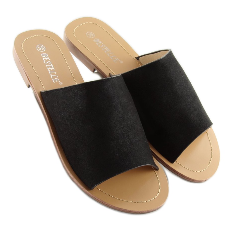 H8-116 zapatillas negras rectas negras negro 2 H8-116 zapatillas negras rectas negras negro 2