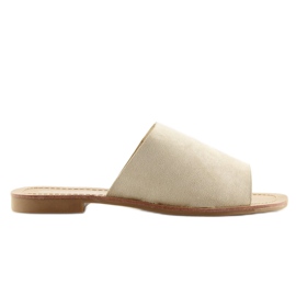 H8-116 Babuchas beige rectas beige 6