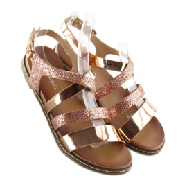 Sandalias mujer rosa J80-1 champagne rosado 4