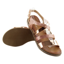 Sandalias mujer rosa J80-1 champagne rosado 3