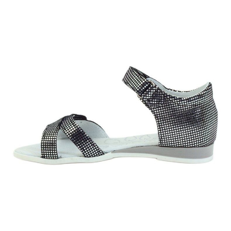 Sandalias lunares plateados Ren But 4333 negro gris 2