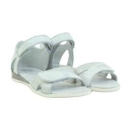 Sandalias blancas y plateadas Ren But 4333 gris blanco 3