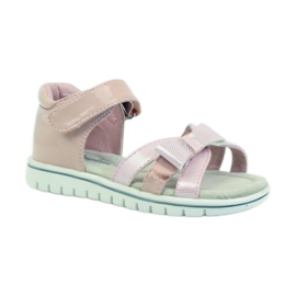 American Club Sandalias con inserto de piel americana 17028 rosado 1