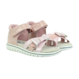 American Club Sandalias con inserto de piel americana 17028 rosado 3