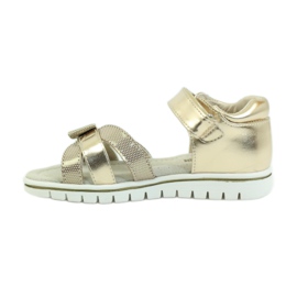 American Club Sandalias americanas zapatos infantiles plantilla piel amarillo 2