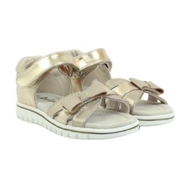 American Club Sandalias americanas zapatos infantiles plantilla piel amarillo 3