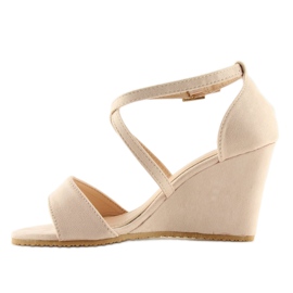 Sandalias cuña beige 266-6 beige 4