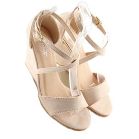 Sandalias cuña beige 266-6 beige 7