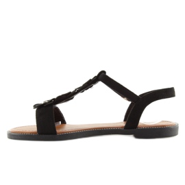 Sandalias mujer ante negro WL-001 1