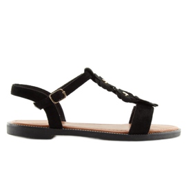 Sandalias mujer ante negro WL-001 2
