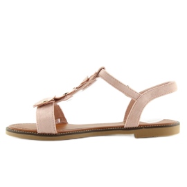 Sandalias mujer ante rosa WL-001 rosado 1