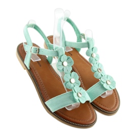 Sandalias mujer ante menta WL-001 verde 4
