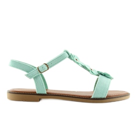 Sandalias mujer ante menta WL-001 verde 2