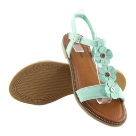 Sandalias mujer ante menta WL-001 verde 5