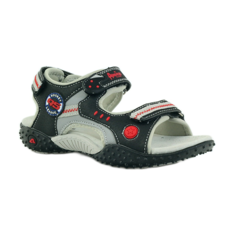American Club Sandalias americanas zapatos infantiles plantilla piel rojo gris negro 1 American Club Sandalias americanas zapatos infantiles plantilla piel rojo gris negro 1