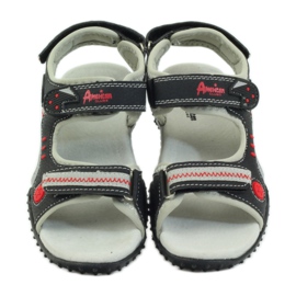 American Club Sandalias americanas zapatos infantiles plantilla piel rojo gris negro 4