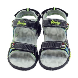 American Club Zapatos infantiles sandalias resplandecientes americanas 1702 verde gris azul negro 4