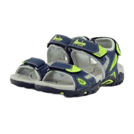 Sandalias niño American Club azul marino 1713 verde 3