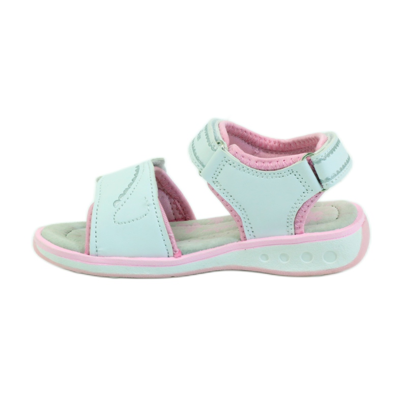 American Club Zapatos infantiles sandalias plantilla piel brillo americano rosado gris blanco 2
