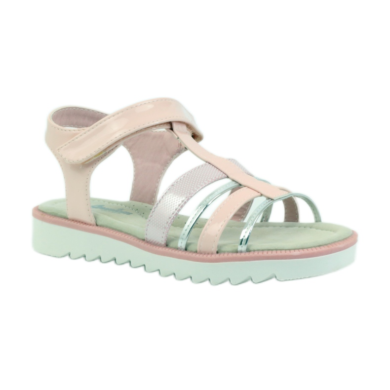 American Club Sandalias con inserción de piel americana 16903 rosado gris 1