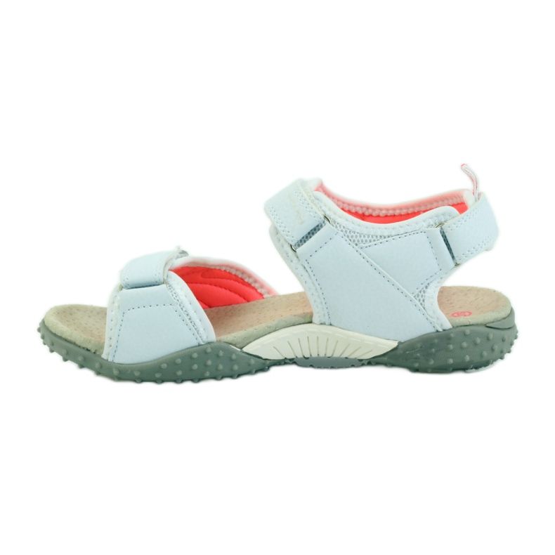 American Club Sandalias con aplicación de piel americana 1707 naranja blanco 2