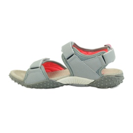 American Club Sandalias con aplicación de piel americana 1707 gris naranja 2