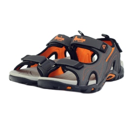American Club sandalias American 1714 con inserto de espuma gris naranja 3