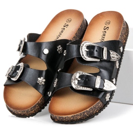 Seastar Babuchas negras con hebillas negro 3