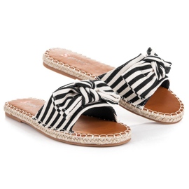 Seastar Chanclas de rayas con estilo negro 4
