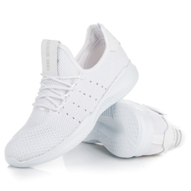 Zapatillas blancas sin cordones blanco 3