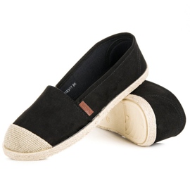 McKey Alpargatas de ante negras negro 2
