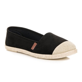 McKey Alpargatas de ante negras negro 3