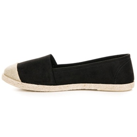 McKey Alpargatas de ante negras negro 4