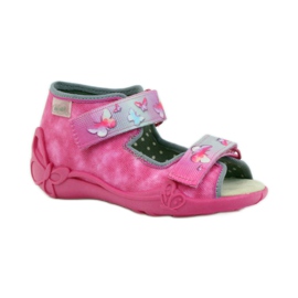 Sandalias befado pantuflas, plantilla de piel rosado 1