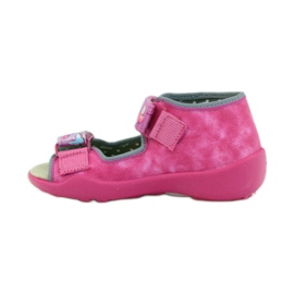Sandalias befado pantuflas, plantilla de piel rosado 2