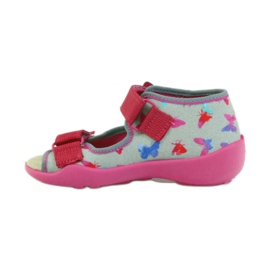 Befado 242p077 sandalias con inserto de piel rosado gris 2